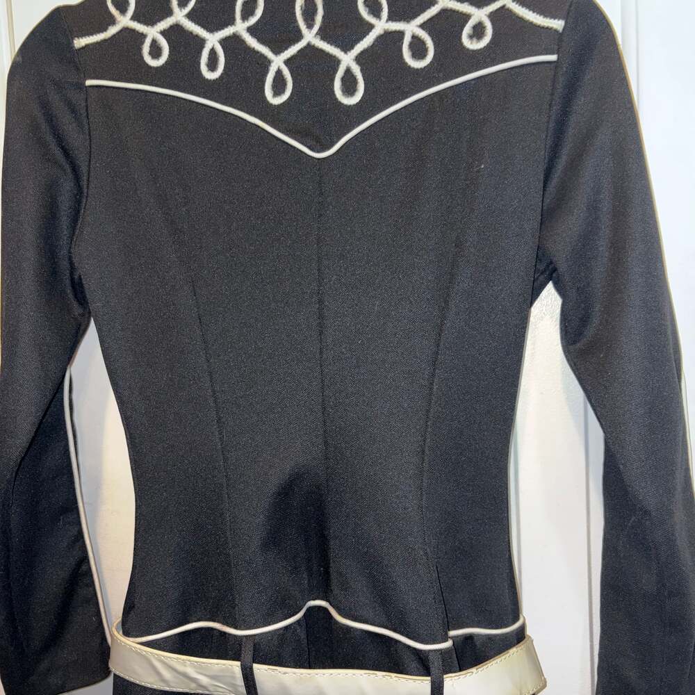 Vintage Western Jumpsuit  w/belt- Black sz 11-12, - Picture 6 of 8